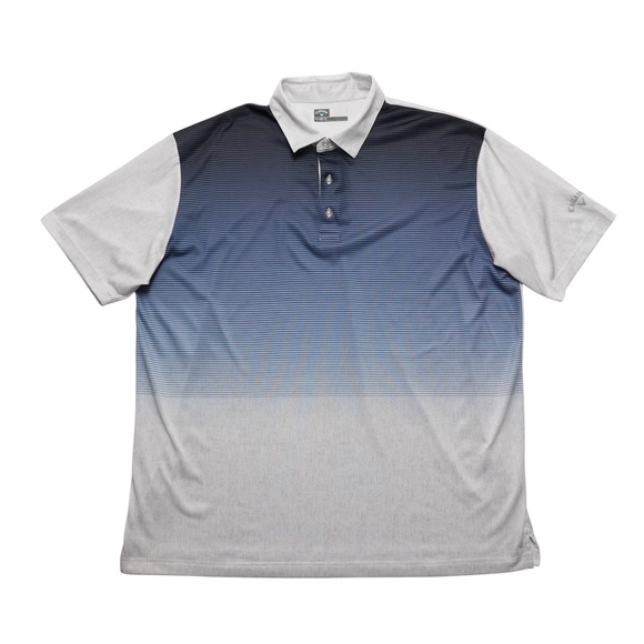 Callaway Other - Callaway Opti Dri Golf Polo Mens XL Gray Blue Ombre Striped Performance